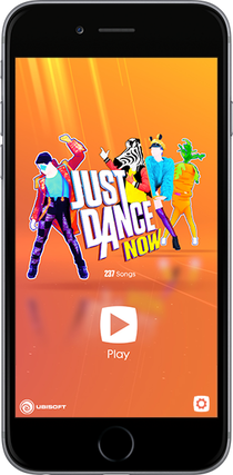 iPhone screen showing Just Dance Now app